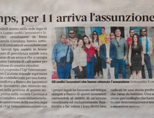 Precari Inps stabilizzati ringraziano il deputato Simona Loizzo per l’impegno profuso per risolvere la complicata vertenza