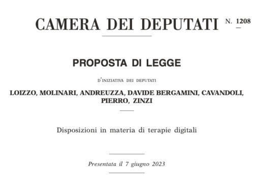 Disposizioni in materia di terapie digitali